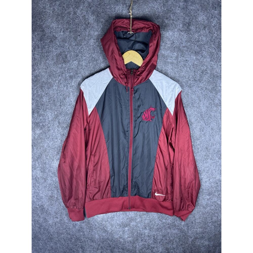 Nike NCAA Washington State Jacket Adult S Red WSU Cougars On-Field Windbreaker
